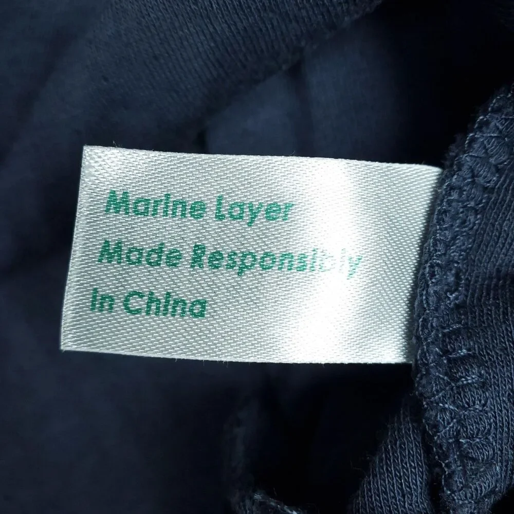 Marine Layer Shirt Mens Large Blue Long Sleeve Henley Soft Lightweight Tee - Picture 4 of 10